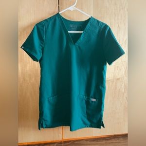 Forrest green Figs scrub top